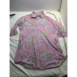 Lauren Ralph Lauren Paisley Print Sleep shirt Size L